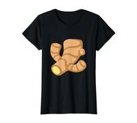 Costume Racine de Gingembre T-Shirt Graphique avec Valeur, Femme, Noir, XS