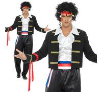Costume Romantique Des Années 80 Adam Ant Prince Charmant Pour Hommes M-XL