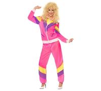 Costume Rose Shell Suit Des Années 80