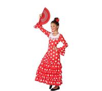 Costume Rouge Flamenca Avec De Gros Points Pour Les Filles (Taille 3-4a) Multicolore