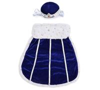 Costume royal respirant pour chien avec chapeau couronne confortable pour les fêtes d'Halloween et d'intérieur/extérieur
