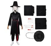 Costume Rumi de chasseurs de démons 5 pièces pour filles, costume de chasseur d'anime pour cosplay, Halloween, carnaval, enfants de 5 à 12 ans (D-120 cm/5 à 6 ans)