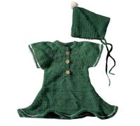 Costume Santa Crochet À Main Pour Les Nouveau-nés Baby Treetted Raiper & Hat Set Pour Noël Photo Accessoires Baby Baby Hat