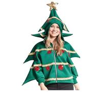 Costume Sapin De Noël Femme Déguisement Vert Robe Cape Floue Tulle Adulte Fête Cosplay Carnevale Confort Doux
