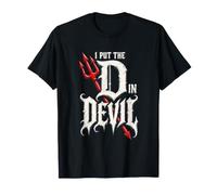 Costume Sarcastique Effrayant I Put The D in Devil T-Shirt