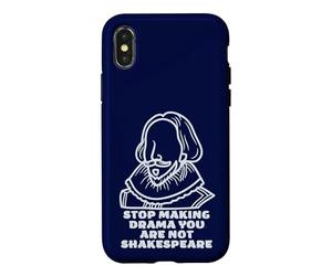 Costume Sarcastique « Stop Making Drama You are Not Shakespeare » Coque pour iPhone X/XS