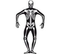 Costume Seconde Peau Squelette Phosphorescent - Phosphorescent - M noir G