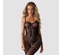 Obsessive Combinaison F213 en dentelle nylon noire Taille S/M/L