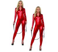Costume Sexy PVC Miss Whiplash Bodysuit Catsuit Tenue De Fête