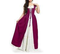 Costume Sorciere Femme Malefique Déguisement Halloween Sorcière Couple Sorcier Vetement Soiree Robe Femme Halloween Chic Demon Cosplay Petit Victorienne Robe Pirate L