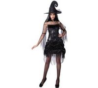 Costume Sorcière Noire Sexy Super Luxe - Noir - XS noire G