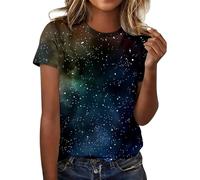 Costume spatial pour femme, impression galaxie 3D, t-shirts graphiques univers, espace, carnaval, t-shirt à manches courtes, col rond, haut d'été, costume de carnaval