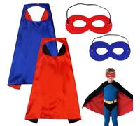 Costume Spiderman Enfant Masque Spiderman Enfant Déguisement Spiderman 4 ans avec Filet Lanceur et Masque, Costume de Super-héros pour Enfants, Taille 70x70 cm, Rouge et Bleu