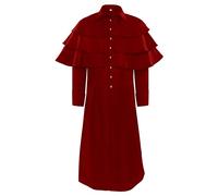 Costume spirituel pour homme, manteau gothique pour homme, frack d'évêque médiéval, frack avec boutons, style victorien, jupe de marche, uniforme rétro, tenue de performance, costume d'Halloween