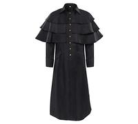 Costume spirituel pour homme, manteau gothique pour homme, frack d'évêque médiéval, frack avec boutons, style victorien, jupe de marche, uniforme rétro, tenue de performance, costume d'Halloween