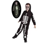 Costume Squellette - Enfant - APTAFÊTES - Noir - 100% polyester - Fille - A partir de 3 ans - Intérieur 9-10 ans