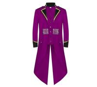 Costume Steampunk pour femme Veste mi-longue vintage | Costume de vampire victorien gothique pour Halloween, danse, drame, fête de la Renaissance, fête rock, boîte de nuit