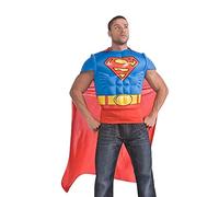 Rubies 880530_STD Superman Muscle Chest Top avec cape Party_Supplies, dessin animé, rouge/bleu, taille unique