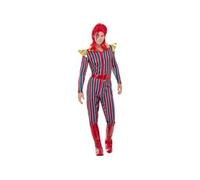 Smiffys Costume superstar de l'espace, multicolore, avec combinaison, ceinture et couvre Multicolore