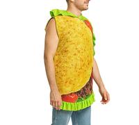 Costume taco pour adulte - Déguisement burrito mexicain - Tenue amusante pour femmes adolescentes - Robe Mardi Gras - Événements - Séance photo - Anniversaire - Carnaval