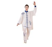 Costume Tai Chi for Femmes, Uniforme d'arts Martiaux Kung Fu Wushu Doux, Veste de Performance, Pantalon, vêtements d'exercice pour Tai Chi, Arts Martiaux(Color 1 3PC,XXL)