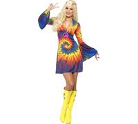 Costume Tie-Dye Hippy Rétro Femme Nouvelle