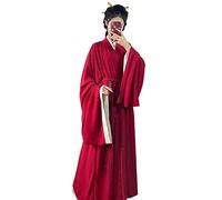 Costume traditionnel chinois de la dynastie Han pour femme avec ceinture - Robe longue pour fête d'Halloween (23#_rouge, taille M)