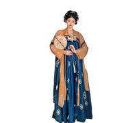 Costume Traditionnel Hanfu for Femme, Tenue de Princesse Chinoise Ancienne, Tenue de fée, Cosplay(Yellow with Blue,L)