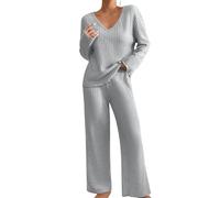 Costume Tricoté En Laine Pour Femmes Hiver Coupe Ajustée Loungewear Set Pullover Et Pantalon Ensemble 2 Pcs Grande Taille Casual Loungewear Costume En Tricot Tendance Respirant Ensemble Tricoté