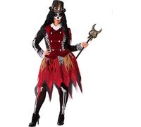 Costume vaudou pour femme Costume d'Halloween pour femme noir-blanc