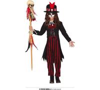 Costume vaudou pour fille Costume d'Halloween noir-rouge