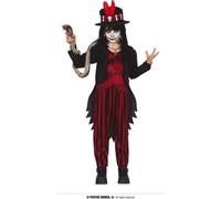Costume vaudou pour garçon Costume mystique d'Halloween noir-rouge