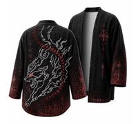 Costume Viking Homme Pull Loup Vintage sans Capuche Sweatshirt avec Pull Celtique 3D Motif Chimiser à Manches Longues Style Gothique DéContractéE MéDiéVal Grande Taille Chic