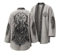 Costume Viking Homme Pull Loup Vintage sans Capuche Sweatshirt avec Pull Celtique 3D Motif Chimiser à Manches Longues Style Gothique DéContractéE MéDiéVal Grande Taille Chic