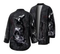 Costume Viking Homme Pull Loup Vintage sans Capuche Sweatshirt avec Pull Celtique 3D Motif Chimiser à Manches Longues Style Gothique DéContractéE MéDiéVal Grande Taille Chic