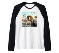 Costume Vintage Beagle Boba Tea Bubble Drôle Garçons Filles Meme Manche Raglan