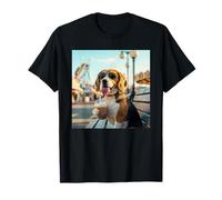 Costume Vintage Beagle Boba Tea Bubble Drôle Garçons Filles Meme T-Shirt