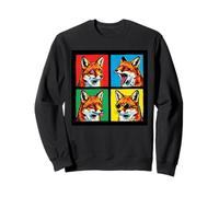 Costume Vintage Fox Art pour garçons et Filles Y2K Meme Red Foxes Sweatshirt