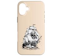 Costume Vintage Pirate fantôme Bateau crâne Homme Femme garçon Enfant Coque pour iPhone 16 Plus