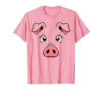 Costume Visage de Cochon Rose pour Adulte, Enfant, Homme et Femme T-Shirt