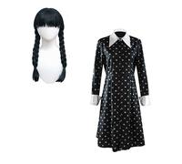 Costume Wednesday Addams Robe - Taille 10-12 Ans