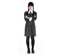 Ciao s.r.l. Robe déguisement fille Mercredi Addams originale avec perruque Taille S