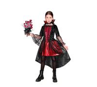 Costume - WIDMANN - Costume de vampire élégant - Multicolore - Polyester - Pour filles de 6 à 14 ans 11-13 ans