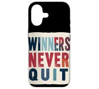 Costume Winners Never Quit Statement Coque pour iPhone 17