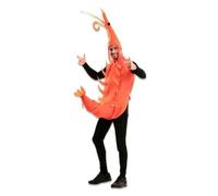Eurocarnavales Déguisement crevette adulte – combinaison à capuche Halloween – unisexe M/L orange