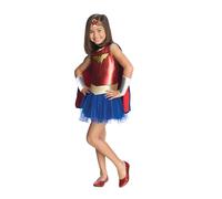 Costume Wonder Woman Fille TuTu Super Héros Robe Fantaisie Tenue Enfant