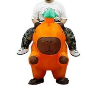 Costumeda gonflable d'équitation Capybara - Costume de cosplay pour animaux gonflables, costume de fête pour adultes | Costume de chevalier amusant animal avec paysage, vacances d'anniversaire