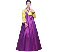 Costumes anciennes de mode coréenne Femmes Hanbok Robe traditionnelle Party Asian Palace Cosplay Performance Vêtements(D,S)