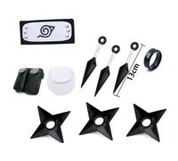 Costumes d'anime Naruto, accessoires de cosplay, sac de ninja, kunai, shuriken, accessoires Akatsuki, figurine d'action Kakashi, cadeau, ensemble 28-white 13CM 25CM