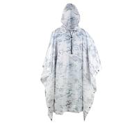 Costumes de chasse camouflage Ghillie Poncho de pluie + PU imperméable imperméable Urgence environnementale Vêtements de sport en plein air (couleur : camouflage CP-neige, taille : taille unique)